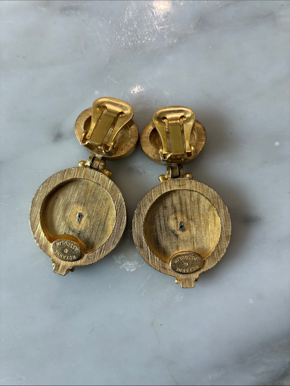 Vintage Style Gold-Tone Cameo Drop Earrings - Gold - Picture 6 of 7